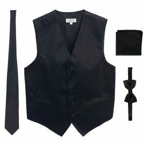 Gioberti Men's Vest,Necktie/Bowtie & Pocket Square
